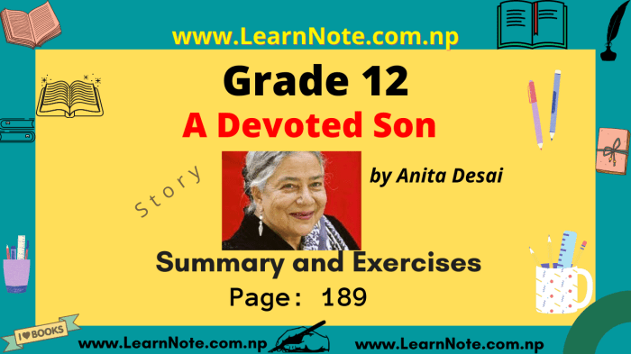 In desai's story a devoted son