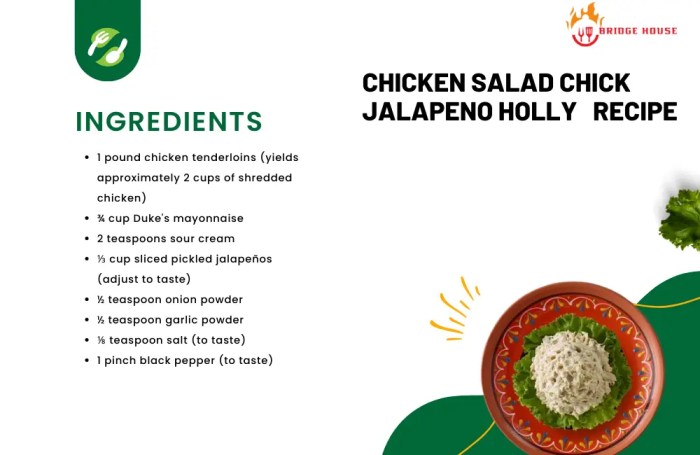 Jalapeno holly chicken salad recipe