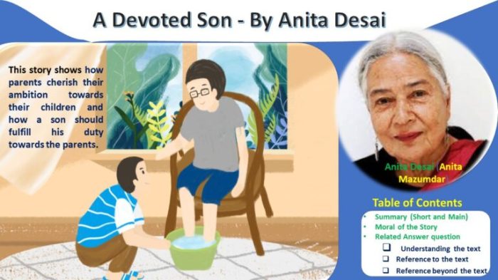 In desai's story a devoted son