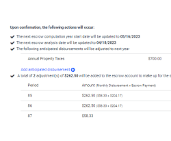 Escrow costs are prorated based on a