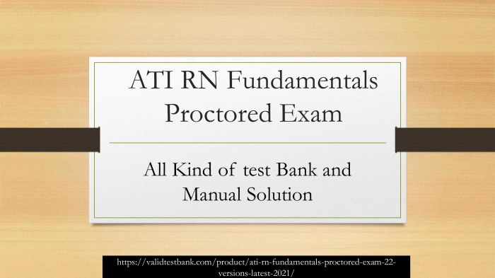 Ati 2019 fundamentals proctored exam