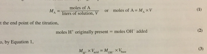 Advance study assignment molar mass of an acid