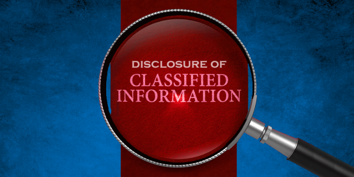 Unauthorized classified disclosure